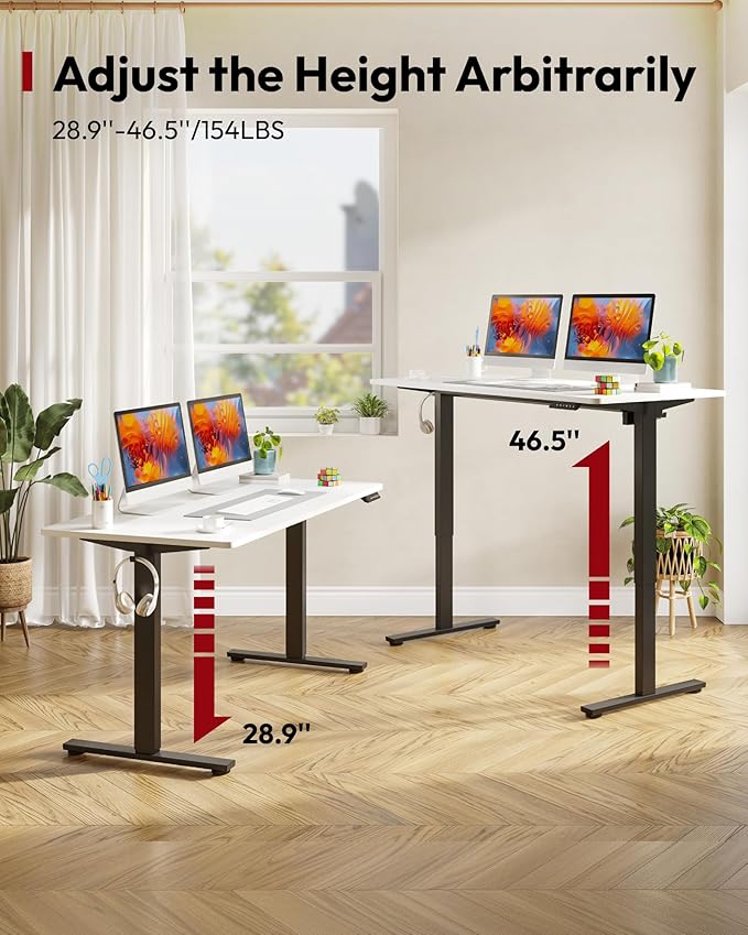 SANODESK Electric Standing Desk 48 x 30 Inches Whole-Piece Desktop Height - Image 8