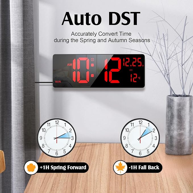 Xflyee 16.5" Large Digital Wall Clock - Image 5