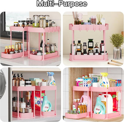 Ukeetap 2 Pack Multi-Purpose Pull-Out Storage Organizers, Under Sink & Cabinet - Image 6