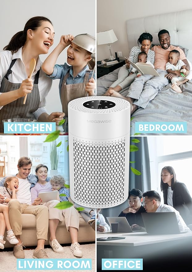 MEGAWISE Air Purifier for Home, Bedroom & Office, H13 True HEPA Filter - Image 6