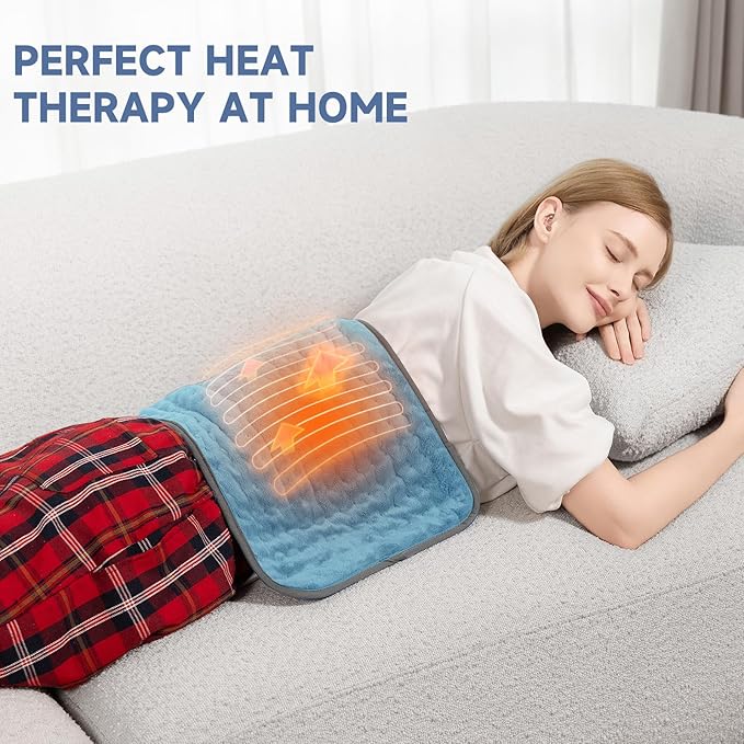 Electric Heating Pad for Back and Shoulder Pain Relief, Soft Heat Blanket - Image 5