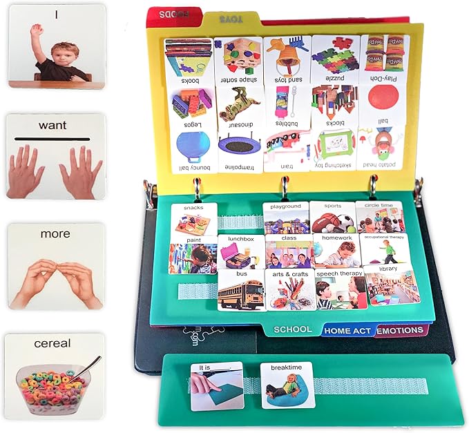 Visual Communication Book, 162 ASD Photo Picture Cards: Autism Language by Smile4Autism