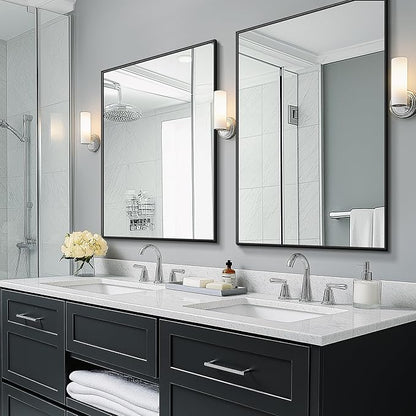 Bathroom Vanity Mirror for Wall, 2 Pack 36" x 24" Metal Framed Rectangular - Image 8