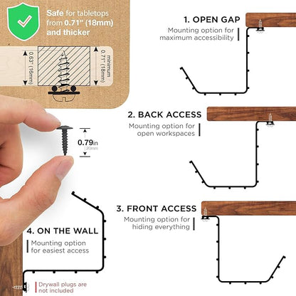 Under Desk Cable Management Tray, Cord Organizer - Image 7
