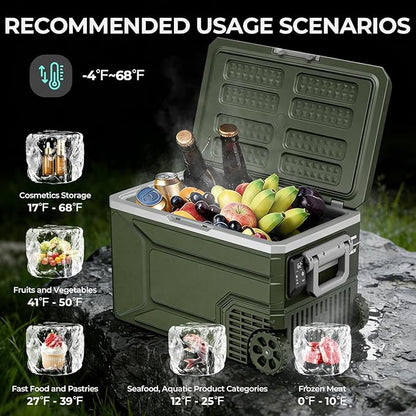 12V Portable Refrigerator, 68 Quart Dual-Voltage 12V/24V DC Car Cooler - Image 3