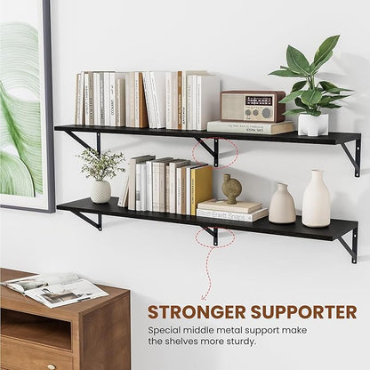 Heimlove Black Deep Floating Shelves - Image 4