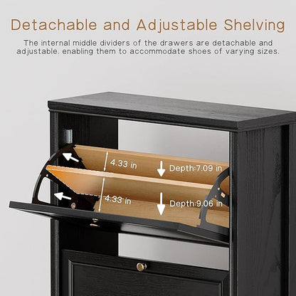 Chogori 3-Tier Shoe Cabinet – Solid Wood Entryway Shoe Storage Organizer - Image 6