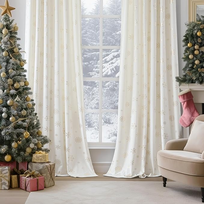 FMFUNCTEX Velvet Curtains Christmas Curtain - Image 8