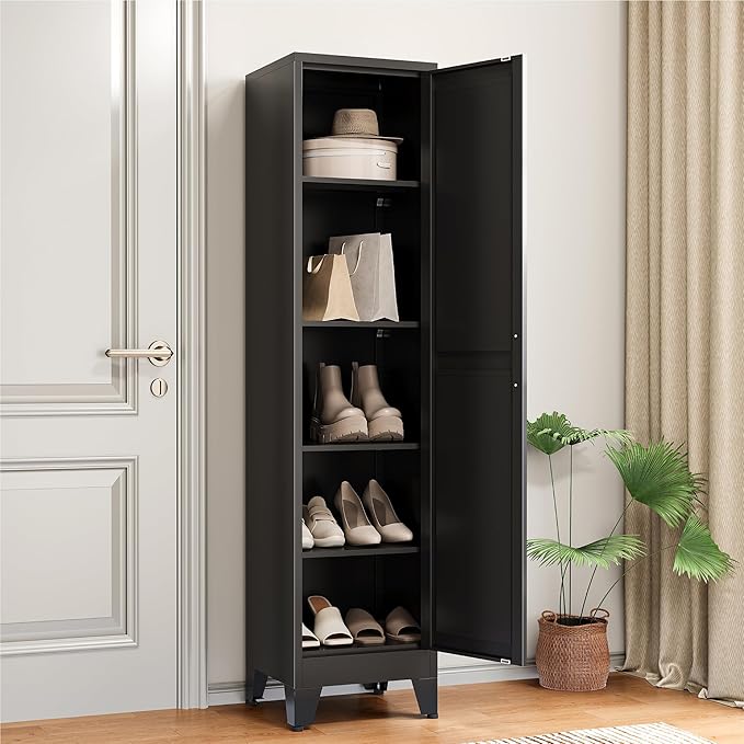 COFaR 67" Modern Pantry Cabinet, Slim Freestanding Cupboard - Image 4