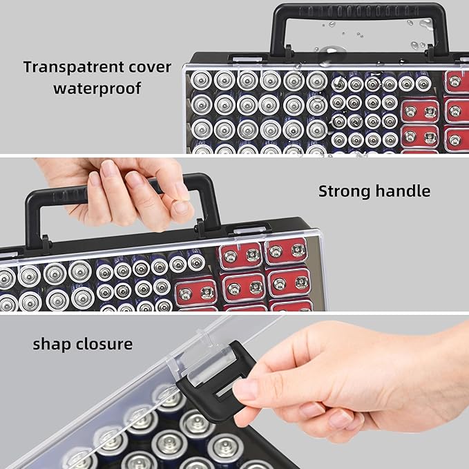 RISOU Battery Organizer Storage Case, Stores More Than 95 Batteries - Image 4