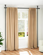 ALLZONE Tension Curtain Rods for Windows, Adjustable 31 to 83 Inch Wide, Freestanding Curtain Rods No Drilling, Apartment Renter Friendly, Heavy Duty, for Room Divider, Doorway, 63 to 130 Inches Tall