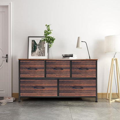 Dresser for Bedroom with 5 Drawers, Chest of Drawers, Storage Drawers Organizer - Image 9