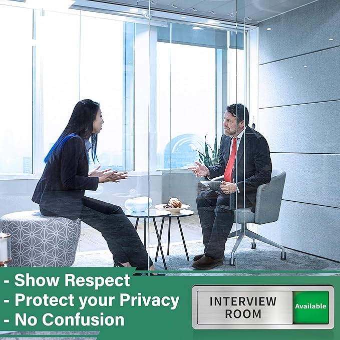 Interview Room Door Sign, Do Not Disturb- In Use/Available Slider Signs - Image 6