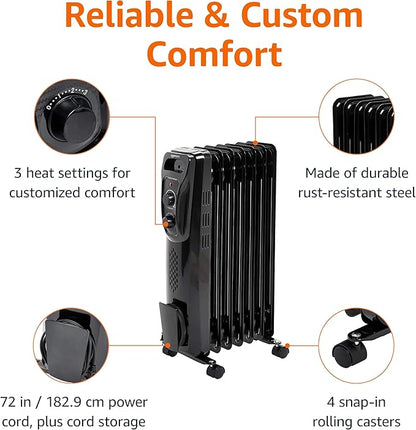 Amazon Basics Portable Oil Radiator Heater - Image 2
