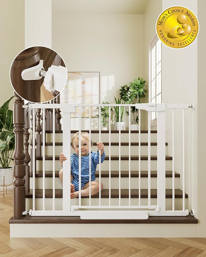 Cumbor 29.7-46" Baby Gate for Stairs, Toddler Safety Essentials for The House by Cumbor