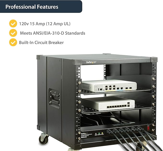 StarTech.com 16 Outlet Horizontal 1U Rack Mount PDU Power Strip - Image 5