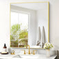 Gold Bathroom Mirror for Wall, 30x36 Inch Rectangle by Welcometocofeny