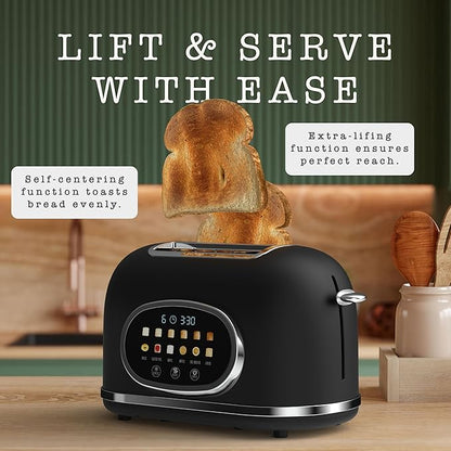 Rae Dunn Retro Digital Electric Toaster, 2 Slice Stainless Steel Toaster - Image 6
