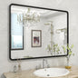 40x30 Inch Black Matte Framed Mirror by GOLOMO