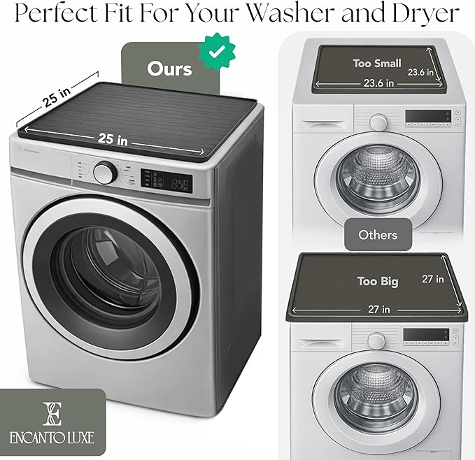1 PC Washer and Dryer Top Cover Protectors 25" x 25", Laundry Machine Dust - Image 2