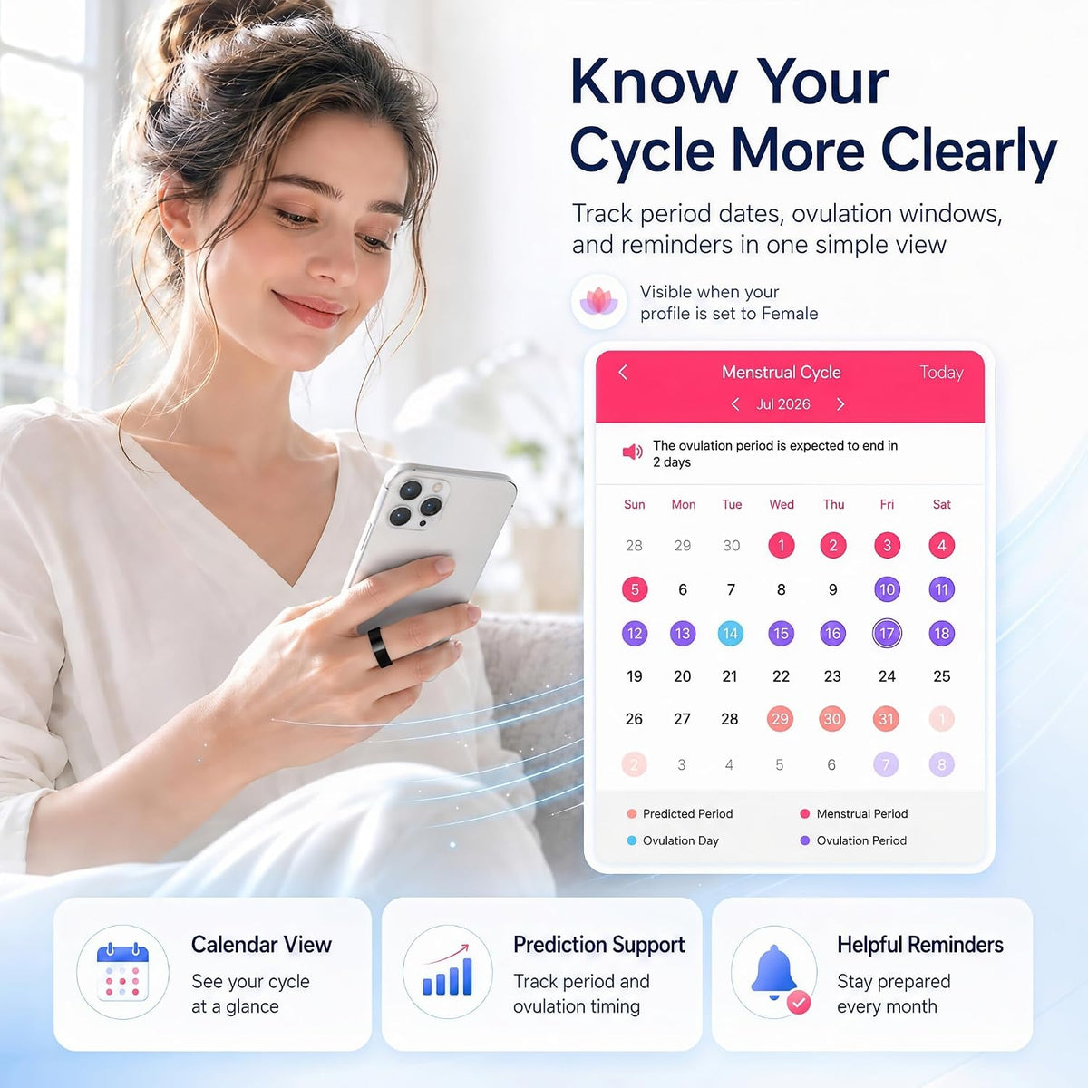 Smart Ring Fitness Tracker for Men & Women with Sleep, Heart Rate & SpO2