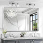 CIRCUMI Silver Bathroom Mirror, Brushed Finish, Tempered Glass, Large Mirror by CIRCUMIMirror
