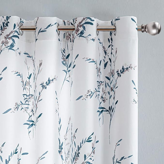 MYSKY HOME Floral Curtains for Living Room 95 Inch Long Thermal Insulated Light by MYSKYHOME