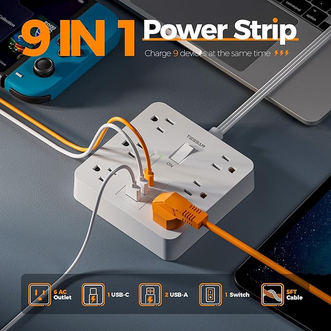 Surge Protector Power Strip - Image 2