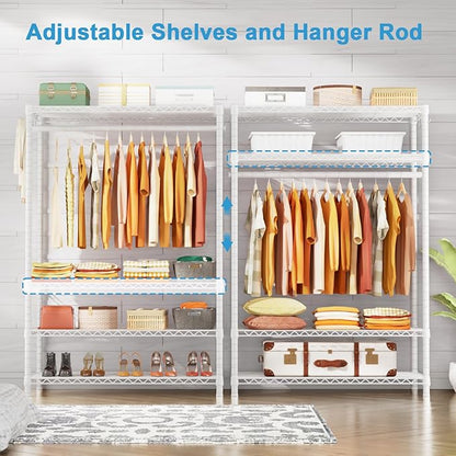 Ulif H4 Plus Garment Rack, 4-Tier Portable Clothes and Clothing Rack - Image 3