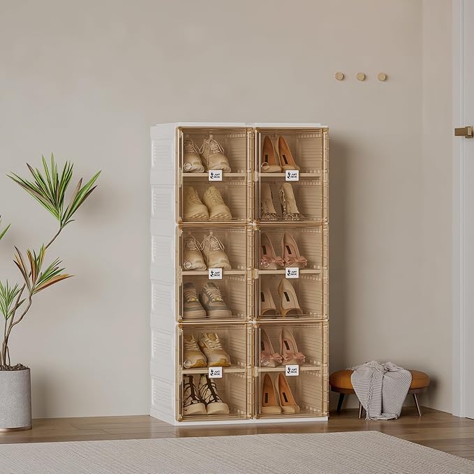 ANTBOX Shoe Organizer Storage Box, Portable Folding Shoe Rack - Image 2