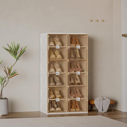 ANTBOX Shoe Organizer Storage Box, Portable Folding Shoe Rack - Image 2