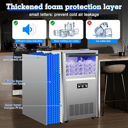 Ice Maker Commercial Ice Maker Machine 150lbs/24H - Image 7