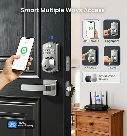 Veise VE012W-L Built-in Wi-Fi Fingerprint Smart Lock - Image 2