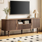 DAMCROP Fluted TV Stand, 55 Inch Mid Century Modern Media Console Table by DamcropFurniture
