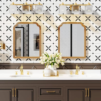 Wood Frame Wall Mirror Decor for Small Bathroom Vanity Entryway, Living Room or - Image 8