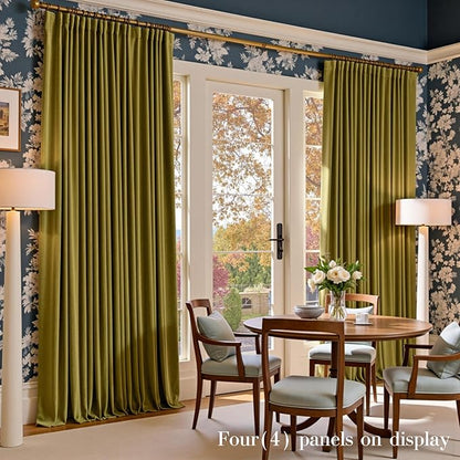 Lazzzy Velvet Blackout Curtains Thermal Insulated Room Window Drapes Super Soft - Image 6