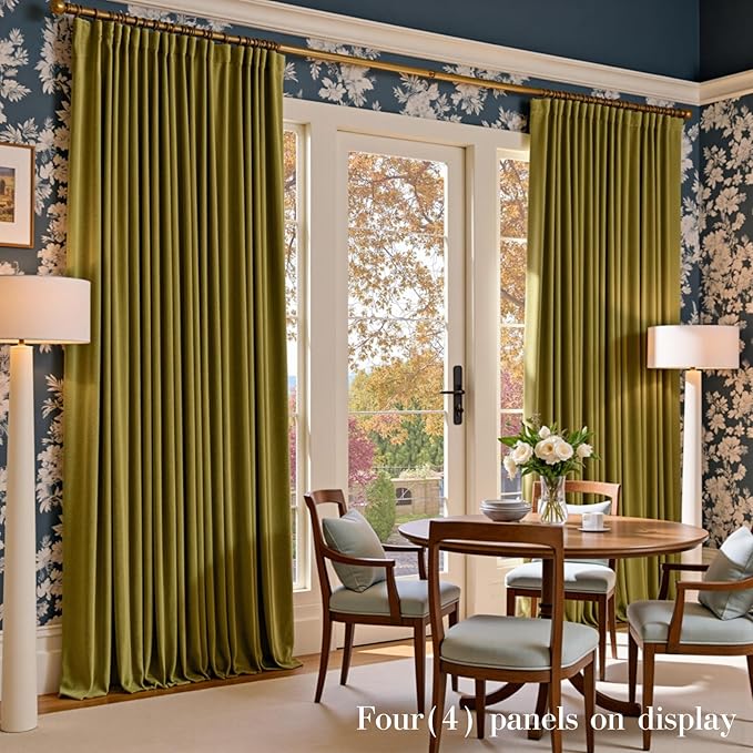 Lazzzy Velvet Blackout Curtains Thermal Insulated Room Window Drapes Super Soft - Image 6