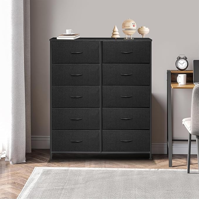 Dresser for Bedroom with 10 Drawers, Chest of Drawers, Storage Drawers - Image 4