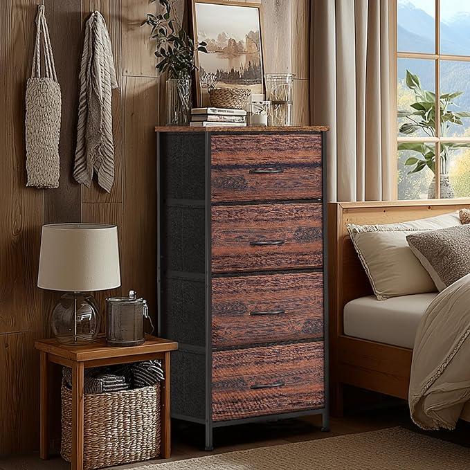 4 Fabric Drawer Dresser for Bedroom, Chest of Drawers - Image 5