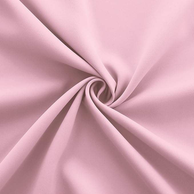 KOUFALL Bubble Gum Pink Blackout Curtains - Image 7