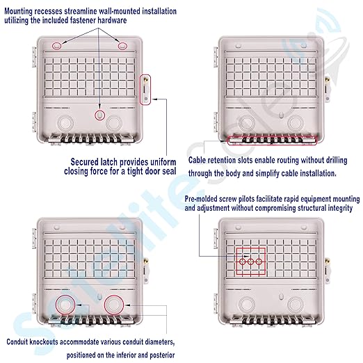 SatelliteSale Weatherproof Junction Box Heavy Duty Enclosure 12x12x3 Inches - Image 2