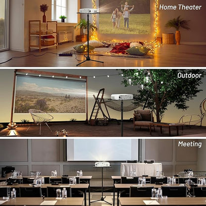 CAHAYA Projector Tripod Adjustable Height: 35.4to 51.2In Foldable Heavy Duty - Image 8