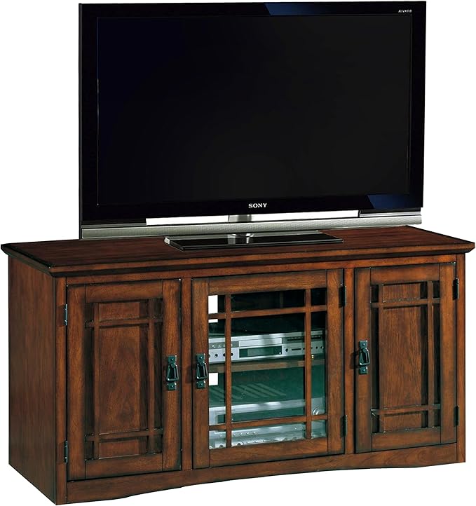 Leick Home 82350 Solid Wood Mission Oak Three Door TV Stand by LeickFurniture