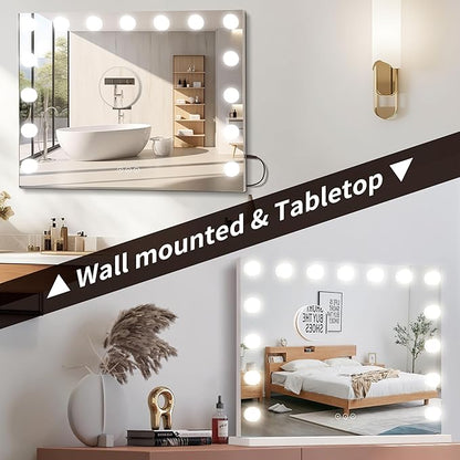 Vanity Mirror with Lights Lighted Makeup Mirror with 15 Dimmable LED Bulbs - Image 5