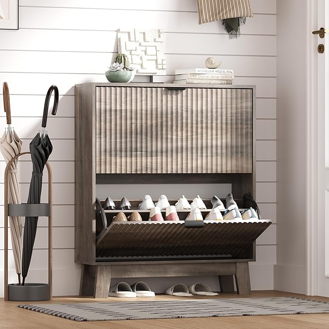 Shoe Cabinet Storage for Entryway by HUANLEGO