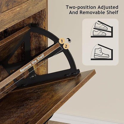 EOYUTLLY Shoe Cabinet Storage for Entryway, Narrow Shoe Rack Cabinet - Image 5