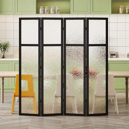 Acrylic Room Divider, 4-Panel Freestanding Partition Screen, Frosted - Image 9