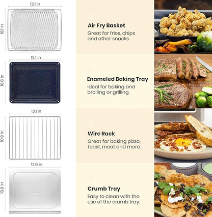 VAL CUCINA Retro Style Infrared Heating Air Fryer Toaster Oven, Extra Large - Image 7