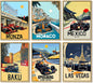 Tocliky F1 Poster Race Car Wall Art F1 Room Canvas Wall Decor Racing Posters Race Car Prints Vintage Racing Aesthetic Pictures Artwork for Boys Men Room Bedroom 8x10 Inch Unframed Set of 6