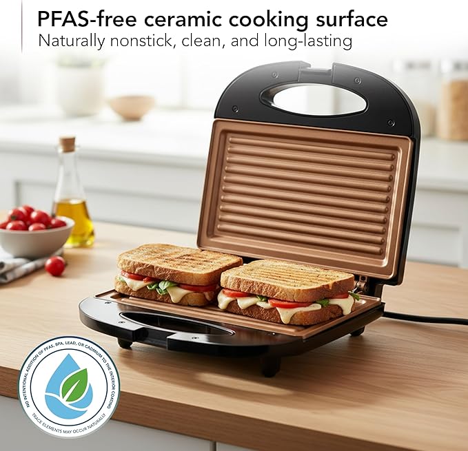 OVENTE Electric Panini Press Grill - Image 2